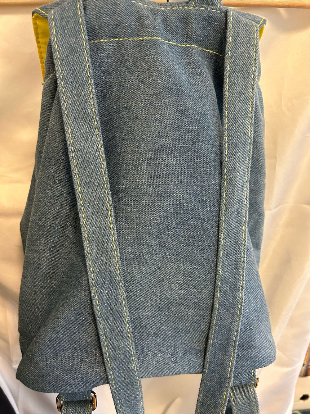 Nina Ricci Parfums Denim Patch Drawstring Backpack - Picture 5 of 5